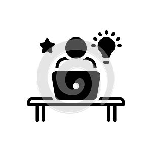 Black solid icon for Skill, talent and aptitude