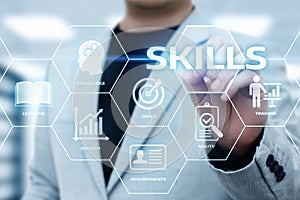 Skill Knowledge Ability Business Internet technology Concept photo