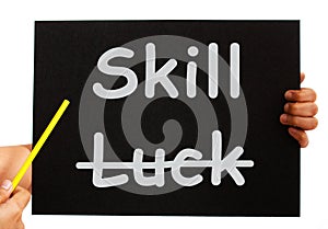 Skill Word On Board Shows Expertise Not Luck