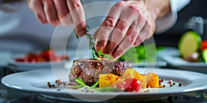 The Culinary Maestro: A Chefs Artistic Steak Garnishing