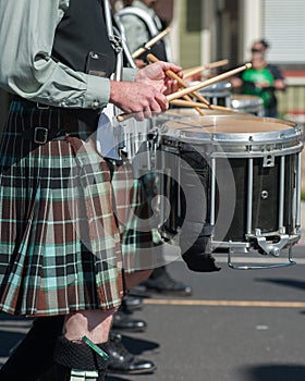 Skilled hands of the drummers