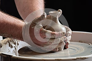 The skilled hands of a potter