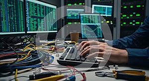 System Administrator Managing Network in a Data Center