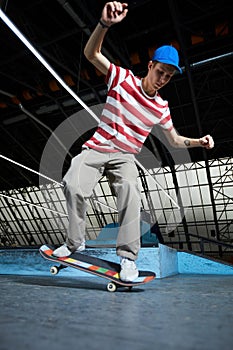 Skilled skateboarder