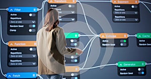 Skilled Young Woman Developing Software Code