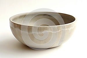 Skillfully crafted ceramic bowl boasting smooth speckled finish. Contour of plate reflects artisan attention to detail