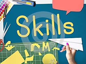 Skills Job Profession Expertness Aptitude Concept photo