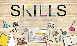 Skills Job Profession Expertness Aptitude Concept photo