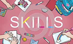 Skills Job Profession Expertness Aptitude Concept photo