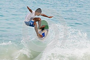 Skim boarding photo