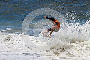 Skimboarder Competes