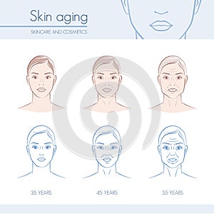 Skin aging photo