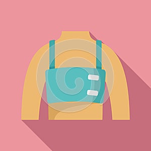 Skin body bandage icon flat vector. Injury damage