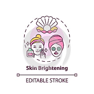 Skin brightening concept icon
