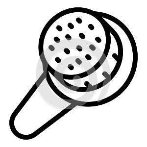 Skin care brush icon outline vector. Physique drainage massage