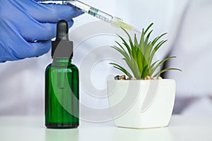 Skin care. Cosmetic science holistic plant lab organic skin