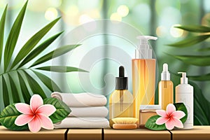 Skin care evening primrose oil cream, anti aging conditioner. Face maskexercise. Beauty urticaria Product mockup silky fragrance