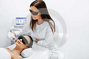 Skin Care. Face Beauty Treatment. IPL. Photo Facial Therapy. Ant