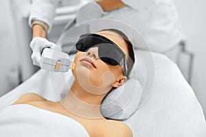 Skin Care. Face Beauty Treatment. IPL. Photo Facial Therapy. Ant