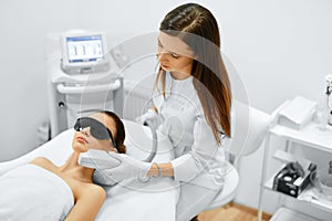 Skin Care. Face Beauty Treatment. IPL. Photo Facial Therapy. Ant photo