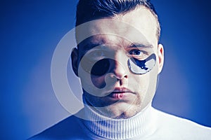 Skin care. Focused treatments for under eye area. Minimizes puffiness and reduce dark circles. Eye patches for men. Man