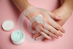 Skin care, hand cream. Redness, allergies, irritation