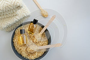 Skin care products with essence of rice. Healthy remedy