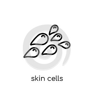 Skin Cells icon. Trendy modern flat linear vector Skin Cells icon on white background from thin line Human Body Parts collection