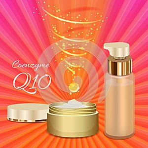 Skin Cream and Emulsion with Coenzyme Q10