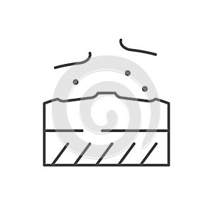 Skin exfoliation line outline icon