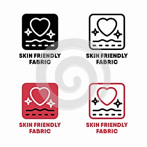 Skin friendly fabric vector information sign