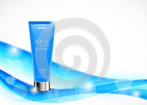 Skin moisturizer beauty cosmetic ads template