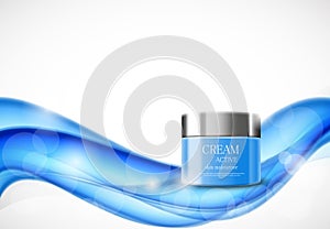 Skin moisturizer cosmetic ads template