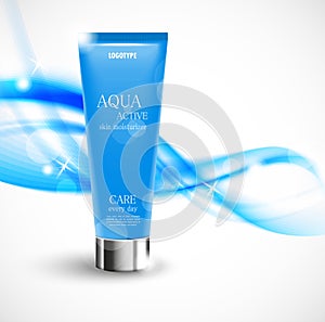 Skin moisturizer cosmetic design template