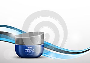 Skin moisturizer cosmetic design template