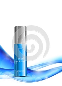 Skin moisturizer cosmetic light design template