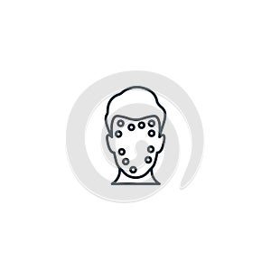 Skin problems icon. Monochrome simple sign from cosmetology collection. Skin problems icon for logo, templates, web