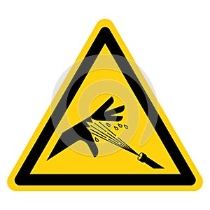 Skin Puncture Pressurized Water Jet Symbol Sign Isolate On White Background,Vector Illustration