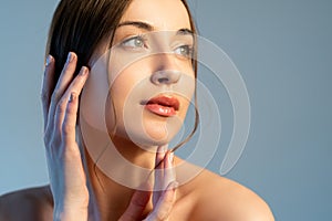 skin rejuvenation aesthetic cosmetology woman face photo