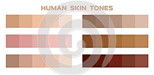 Skin tone color infographic