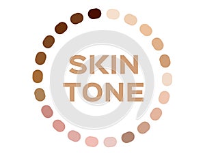 Skin tone color infographic