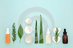 Skincare Beauty Treatment with Aloe Vera Turmeric and Rosemary
