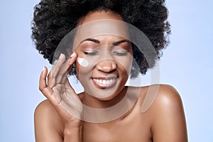 Skincare concept with black african model