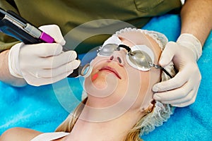 Skincare face laser cosmetology