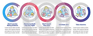 Skincare tips loop infographic template