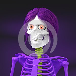 Skinny Bones Skeleton violet villain