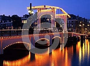 The Skinny Bridge, Amsterdam, Holland.