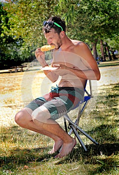 Skinny Guy at Picnic