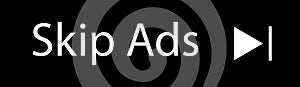 Skip Ad button black vector Advertising skip