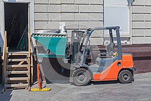 Skip Container Forklift Construction